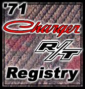 71 Charger RT Registry